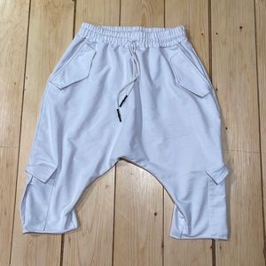 Parachute-style cargo sweat shorts